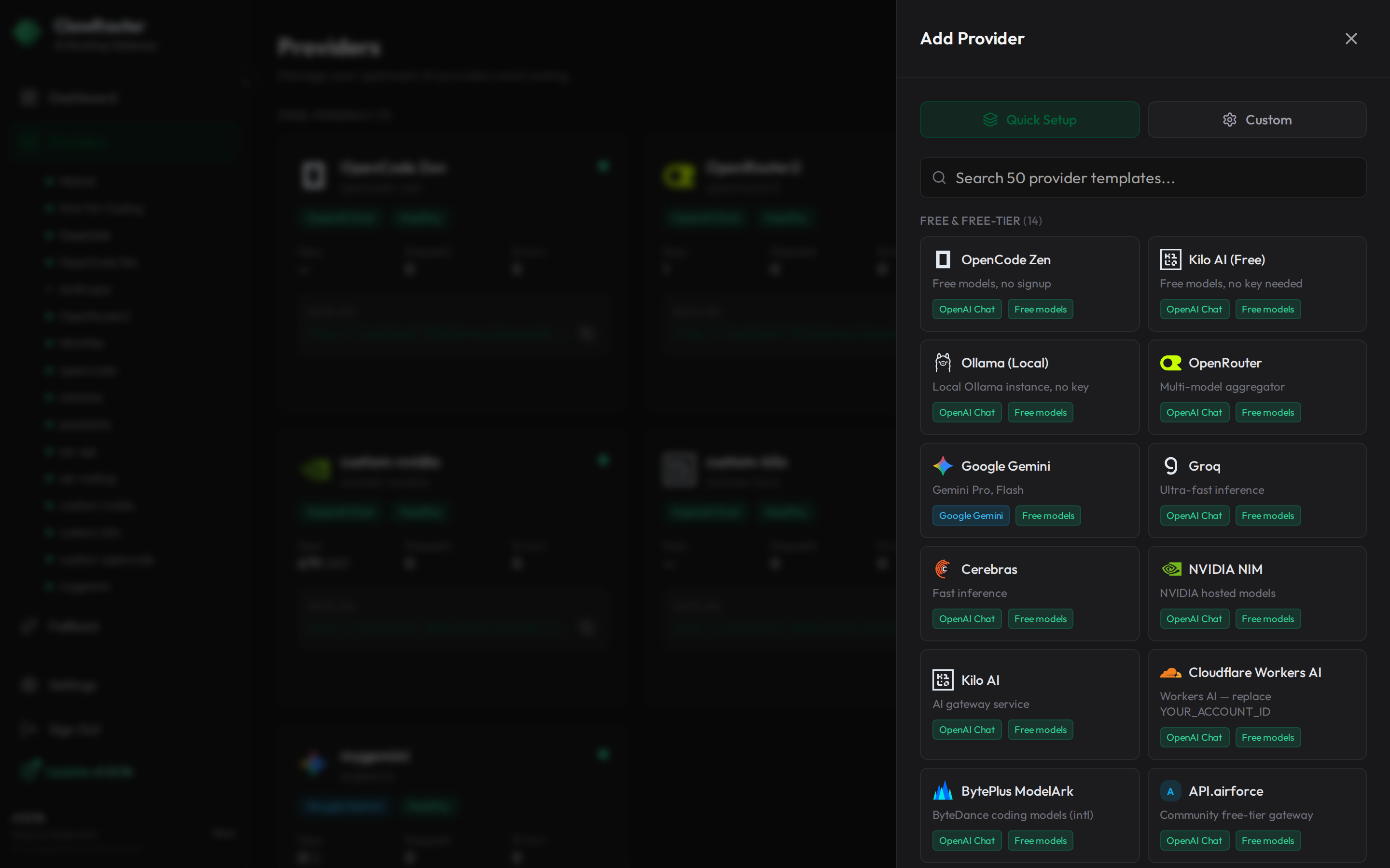 Quick Setup Templates